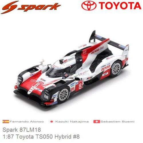 Modelauto 1:87 Toyota TS050 Hybrid #8 (Spark 87LM18)