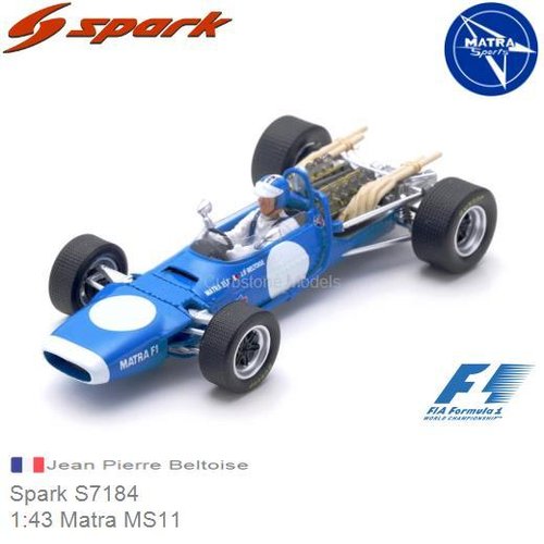 Modelauto 1:43 Matra MS11 | Jean Pierre Beltoise (Spark S7184)
