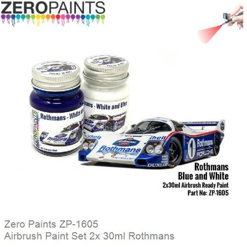 Airbrush Paint Set 2x 30ml Rothmans (Zero Paints ZP-1605)