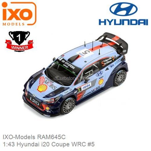 Modelauto 1:43 Hyundai i20 Coupe WRC #5 (IXO-Models RAM645C)
