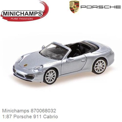 PRE-ORDER 1:87 Porsche 911 Cabrio (Minichamps 870068032)