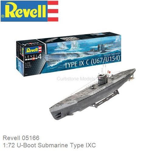 Bouwpakket 1:72 U-Boot Submarine Type IXC (Revell 05166)