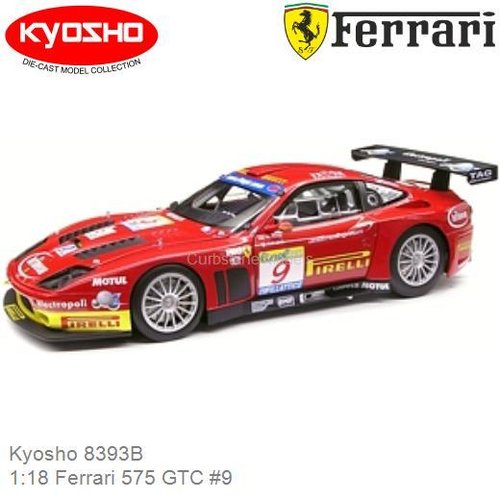 Modelauto 1:18 Ferrari 575 GTC #9 | Fabio Babini (Kyosho 8393B)