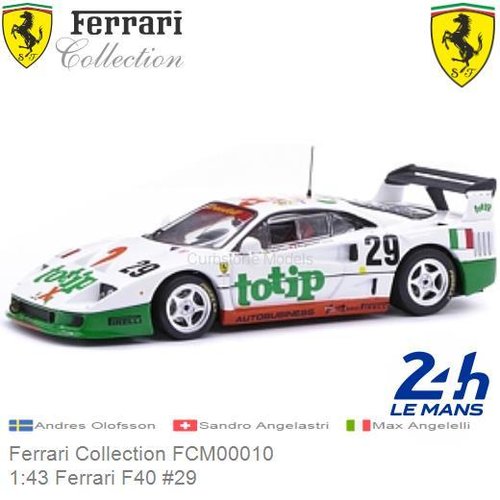 Modelauto 1:43 Ferrari F40 #29 | Andres Olofsson (Ferrari Collection FCM00010)