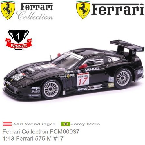 Modelauto 1:43 Ferrari 575 M #17 | Karl Wendlinger (Ferrari Collection FCM00037)