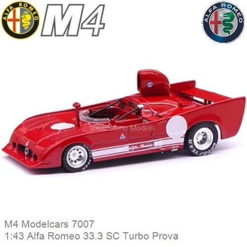 Modelauto 1:43 Alfa Romeo 33.3 SC Turbo Prova (M4 Modelcars 7007)