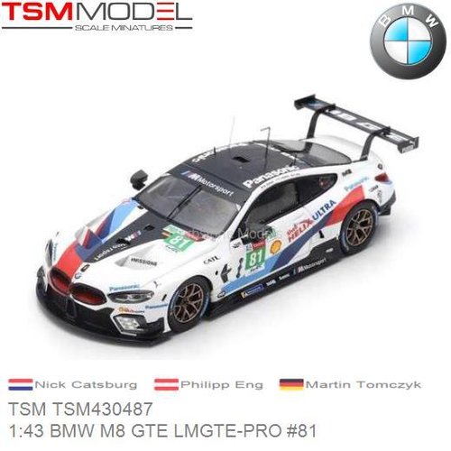 Modelcar 1:43 BMW M8 GTE LMGTE-PRO #81 | Nick Catsburg (TSM TSM430487)