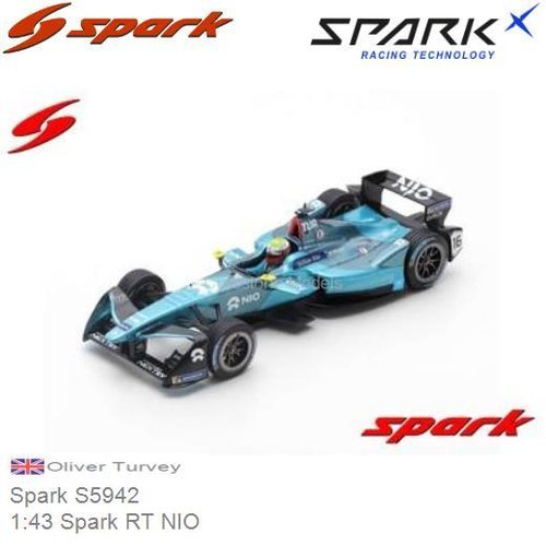 Modelauto 1:43 Spark RT NIO | Oliver Turvey (Spark S5942)