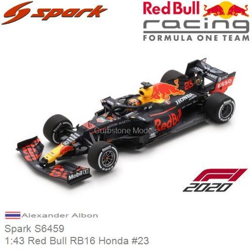 Modelauto 1:43 Red Bull RB16 Honda #23 | Alexander Albon (Spark S6459)