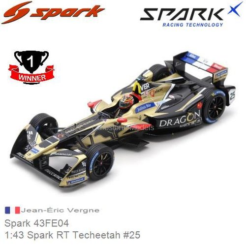 Modelauto 1:43 Spark RT Techeetah #25 | Jean-Éric Vergne (Spark 43FE04)