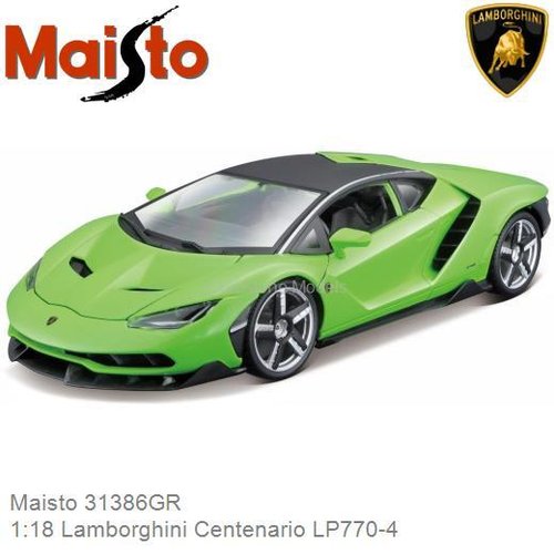 Modelauto 1:18 Lamborghini Centenario LP770-4 (Maisto 31386GR)