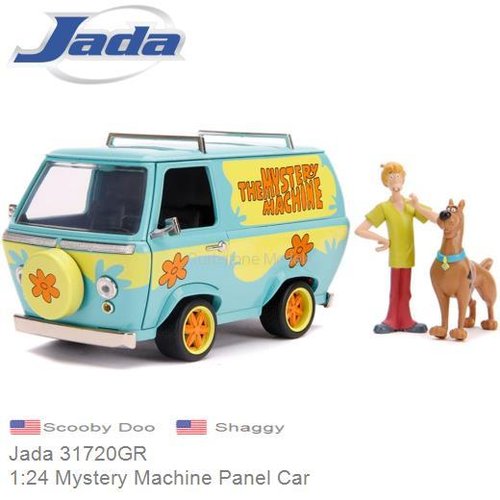 Modelauto 1:24 Mystery Machine Panel Car | Scooby Doo (Jada 31720GR)