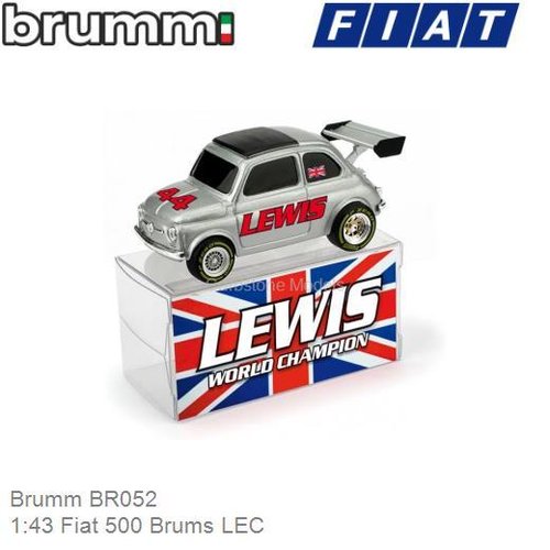 Modelcar 1:43 Fiat 500 Brums LEC | Lewis Hamilton (Brumm BR052)