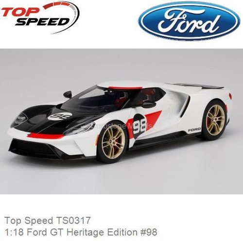 Modelauto 1:18 Ford GT Heritage Edition #98 (Top Speed TS0317)