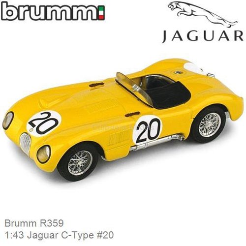 Modelauto 1:43 Jaguar C-Type #20 | Rogier Laurent (Brumm R359)