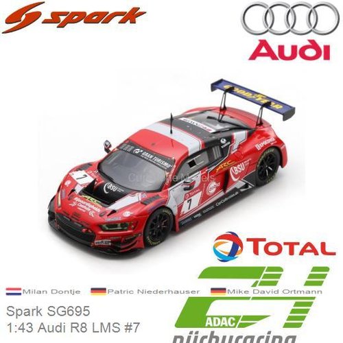 PRE-ORDER 1:43 Audi R8 LMS #7 | Milan Dontje (Spark SG695)
