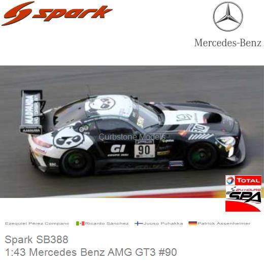 PRE-ORDER 1:43 Mercedes Benz AMG GT3 #90 | Ezequiel Pérez Companc (Spark SB388)