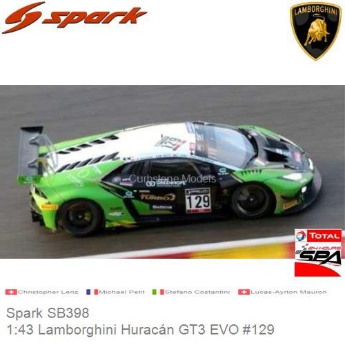 PRE-ORDER 1:43 Lamborghini Huracán GT3 EVO #129 | Christopher Lenz (Spark SB398)