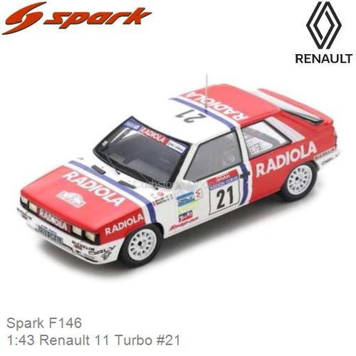 PRE-ORDER 1:43 Renault 11 Turbo #21 | Paul Rouby (Spark F146)