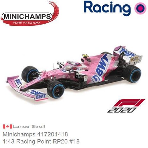 PRE-ORDER 1:43 Racing Point RP20 #18 | Lance Stroll (Minichamps 417201418)