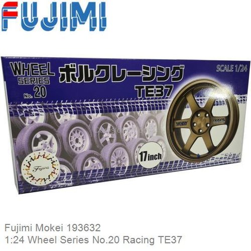 Fujimi 19270 TW-02 1/24 Scale Model Car Parts i-Speed 15"inch Wheel & Tire Set 
