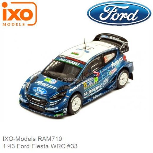 Modelauto 1:43 Ford Fiesta WRC #33 | Elfyn Evans (IXO-Models RAM710)