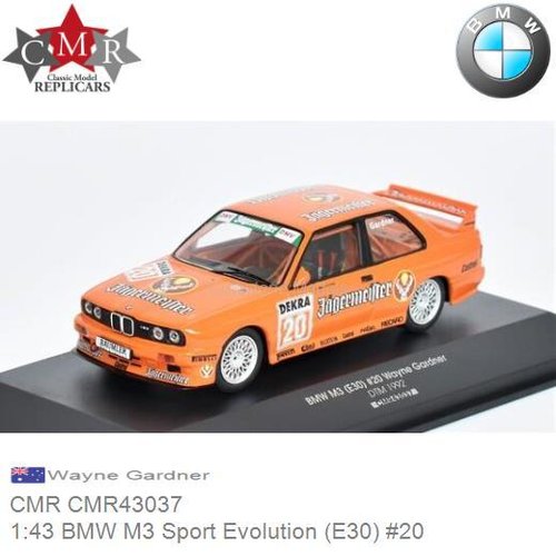 Modelauto 1:43 BMW M3 Sport Evolution (E30) #20 | Wayne Gardner (CMR CMR43037)