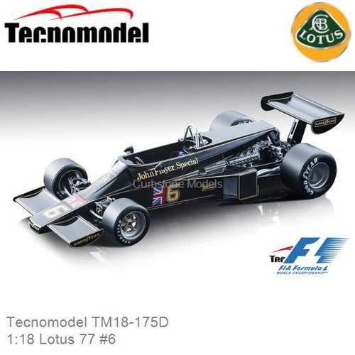 Modelauto 1:18 Lotus 77 #6 | Mario Andretti (Tecnomodel TM18-175D)