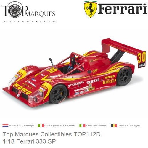 Modelauto 1:18 Ferrari 333 SP | Arie Luyendijk (Top Marques Collectibles TOP112D)