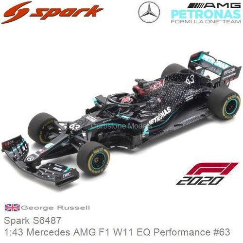 Modelauto 1:43 Mercedes AMG F1 W11 EQ Performance #63 | George Russell (Spark S6487)