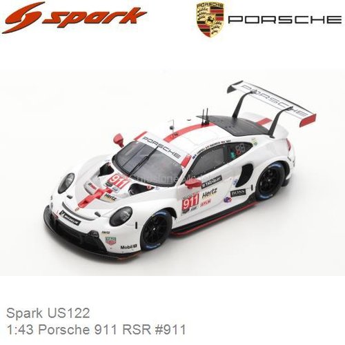 Modelauto 1:43 Porsche 911 RSR #911 | Nick Tandy (Spark US122)