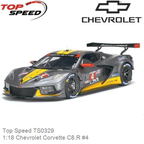 Modelauto 1:18 Chevrolet Corvette C8.R #4 | Tommy Milner (Top Speed TS0329)