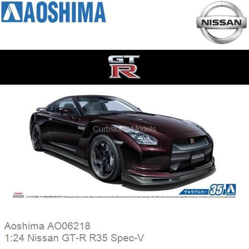 Bouwpakket 1:24 Nissan GT-R R35 Spec-V (Aoshima AO06218)