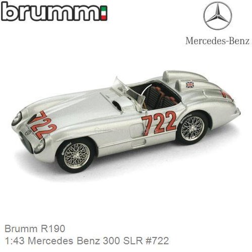 Modelauto 1:43 Mercedes Benz 300 SLR #722 | Stirling Moss (Brumm R190)