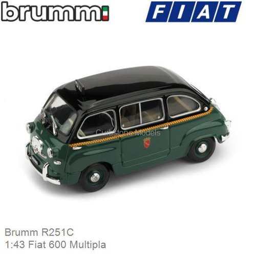 Modelauto 1:43 Fiat 600 Multipla (Brumm R251C)