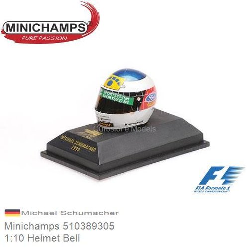 PRE-ORDER 1:10 Helmet Bell | Michael Schumacher (Minichamps 510389305)