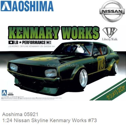 Bouwpakket 1:24 Nissan Skyline Kenmary Works #73 (Aoshima 05921)