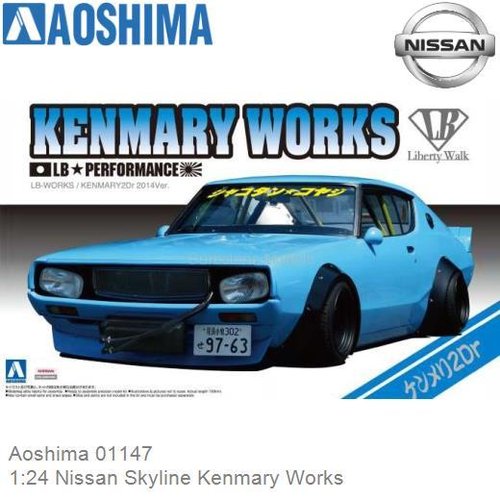 Bouwpakket 1:24 Nissan Skyline Kenmary Works (Aoshima 01147)