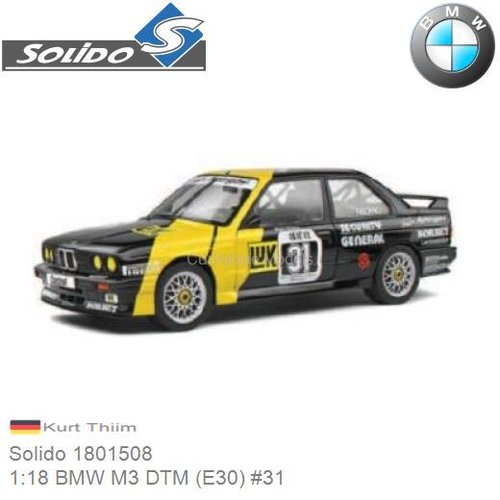 Modelauto 1:18 BMW M3 DTM (E30) #31 (Solido 1801508)