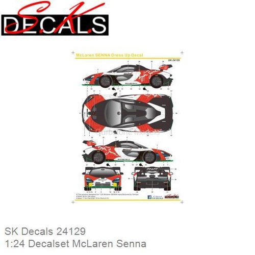 1:24 Decalset McLaren Senna (SK Decals 24129)