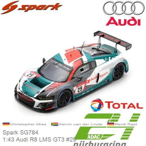 PRE-ORDER 1:43 Audi R8 LMS GT3 #29 | Christopher Mies (Spark SG784)