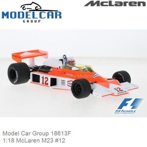 Modelauto 1:18 McLaren M23 #12 | Jochen Mass (Model Car Group 18613F)