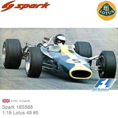 PRE-ORDER 1:18 Lotus 49 #5 | Jim Clark (Spark 18S588)