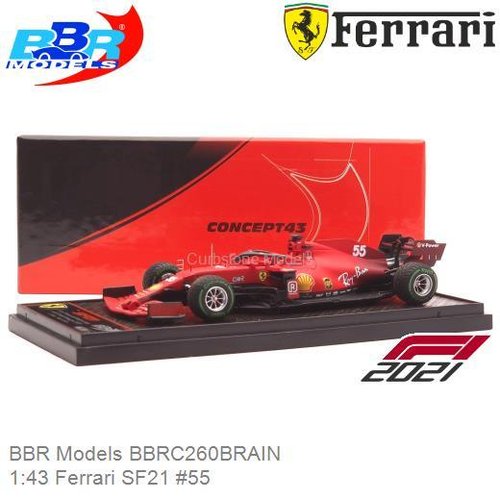 Modelauto 1:43 Ferrari SF21 #55 (BBR Models BBRC260BRAIN)