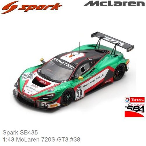 Modelauto 1:43 McLaren 720S GT3 #38 (Spark SB435)
