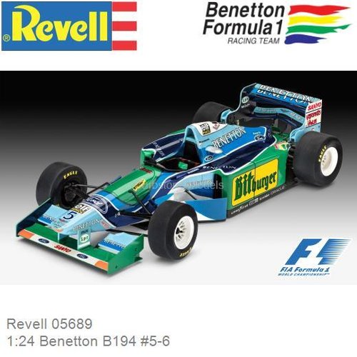 Modelauto 1:24 Benetton B194 #5-6 (Revell 05689)