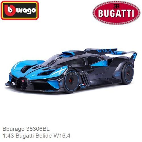 PRE-ORDER 1:43 Bugatti Bolide W16.4 (Bburago 38306BL)