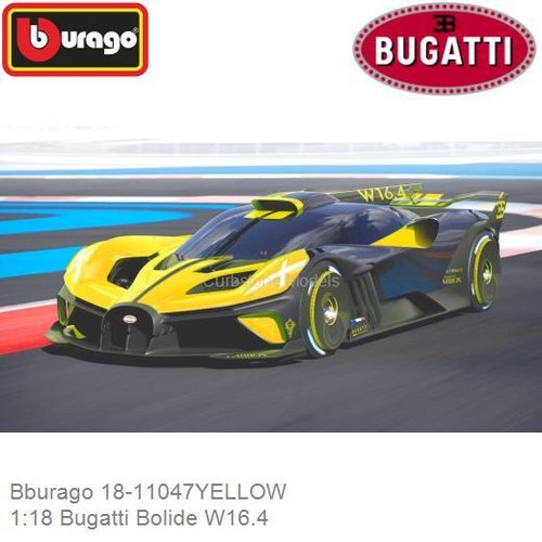 Modelauto 1:18 Bugatti Bolide W16.4 (Bburago 18-11047YELLOW)