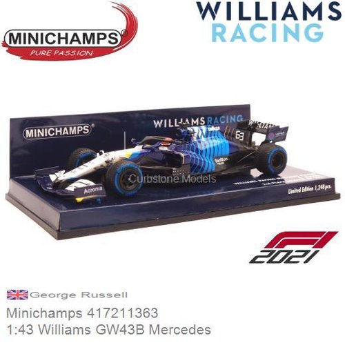 PRE-ORDER 1:43 Williams GW43B Mercedes (Minichamps 417211363)
