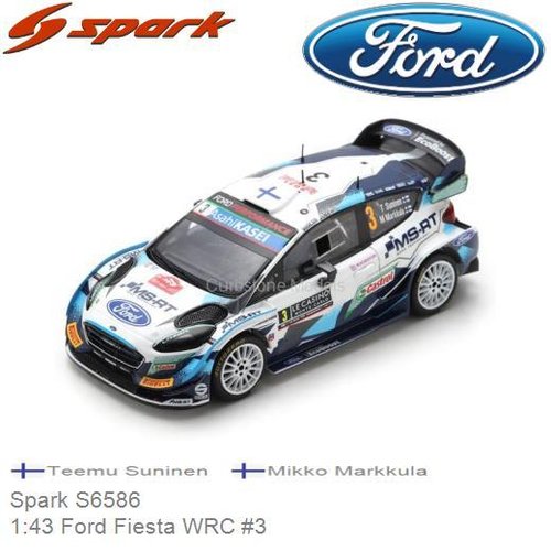 Modelauto 1:43 Ford Fiesta WRC #3 | Teemu Suninen (Spark S6586)